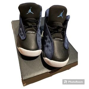 New 9C JORDAN 13 Retro (TD) Navy/University Blue-Black 414581 400